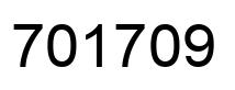 Number 701709 black image