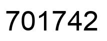 Número 701742 imagen negro
