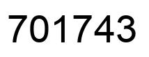 Número 701743 imagen negro