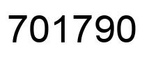 Number 701790 black image