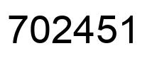 Number 702451 black image