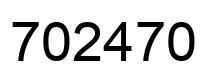 Number 702470 black image