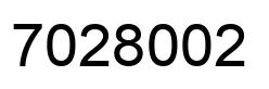 Number 7028002 black image