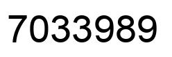 Number 7033989 black image
