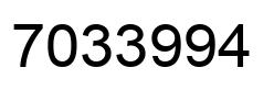 Number 7033994 black image
