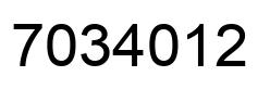 Number 7034012 black image