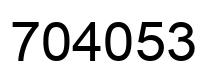 Número 704053 imagen negro