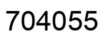 Número 704055 imagen negro