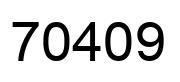 Número 70409 imagen negro