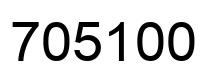 Number 705100 black image