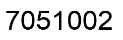 Number 7051002 black image