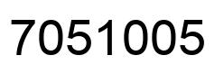 Número 7051005 imagen negro