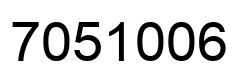 Number 7051006 black image