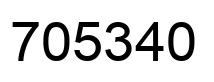 Number 705340 black image