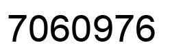 Number 7060976 black image
