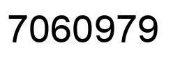 Number 7060979 black image