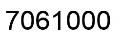 Number 7061000 black image