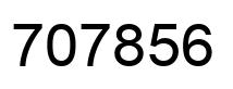Number 707856 black image