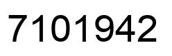 Number 7101942 black image