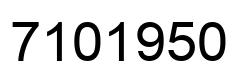 Number 7101950 black image