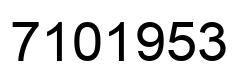 Number 7101953 black image