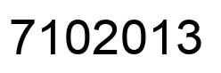 Number 7102013 black image