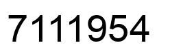 Número 7111954 imagen negro