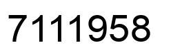 Number 7111958 black image