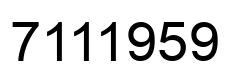 Number 7111959 black image