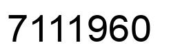 Number 7111960 black image