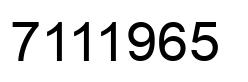 Number 7111965 black image