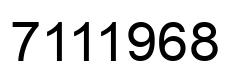 Number 7111968 black image