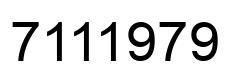 Número 7111979 imagen negro