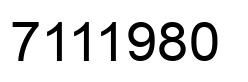 Número 7111980 imagen negro