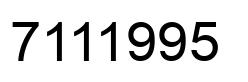 Number 7111995 black image