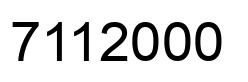 Número 7112000 imagen negro