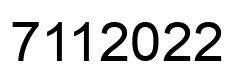 Número 7112022 imagen negro