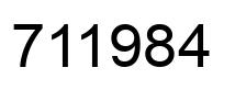 Number 711984 black image