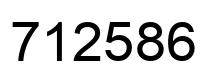Number 712586 black image