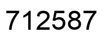 Number 712587 black image
