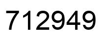 Number 712949 black image