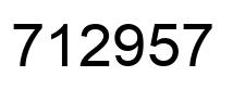 Number 712957 black image