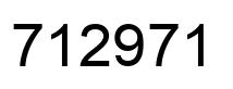 Number 712971 black image