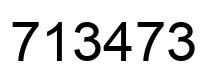 Number 713473 black image