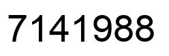 Number 7141988 black image