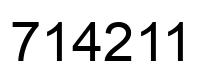 Number 714211 black image
