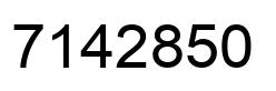 Number 7142850 black image