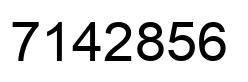 Number 7142856 black image