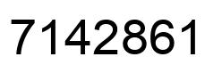 Number 7142861 black image