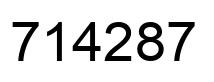 Number 714287 black image